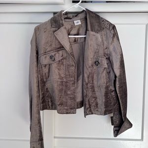 Grey/silver Velvet jacket - size S